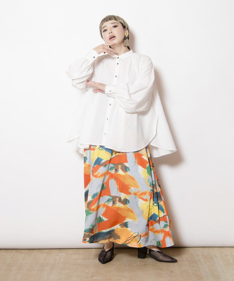  「プリントフレアースカート」|フレア|