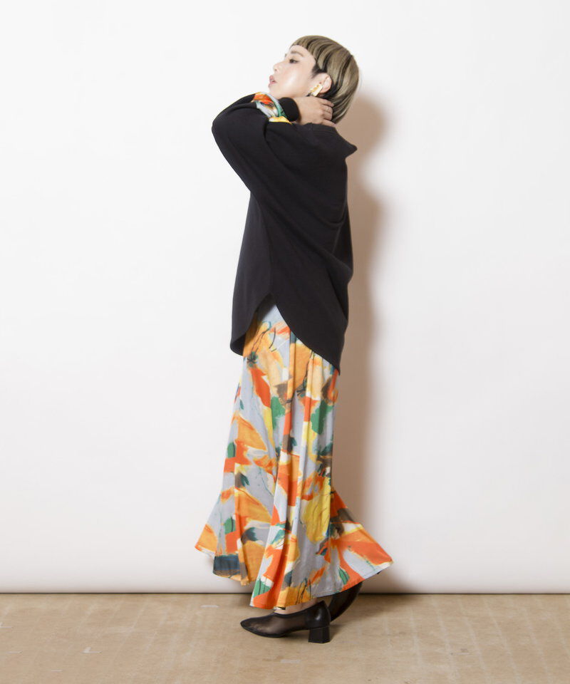  「プリントフレアースカート」|フレア|