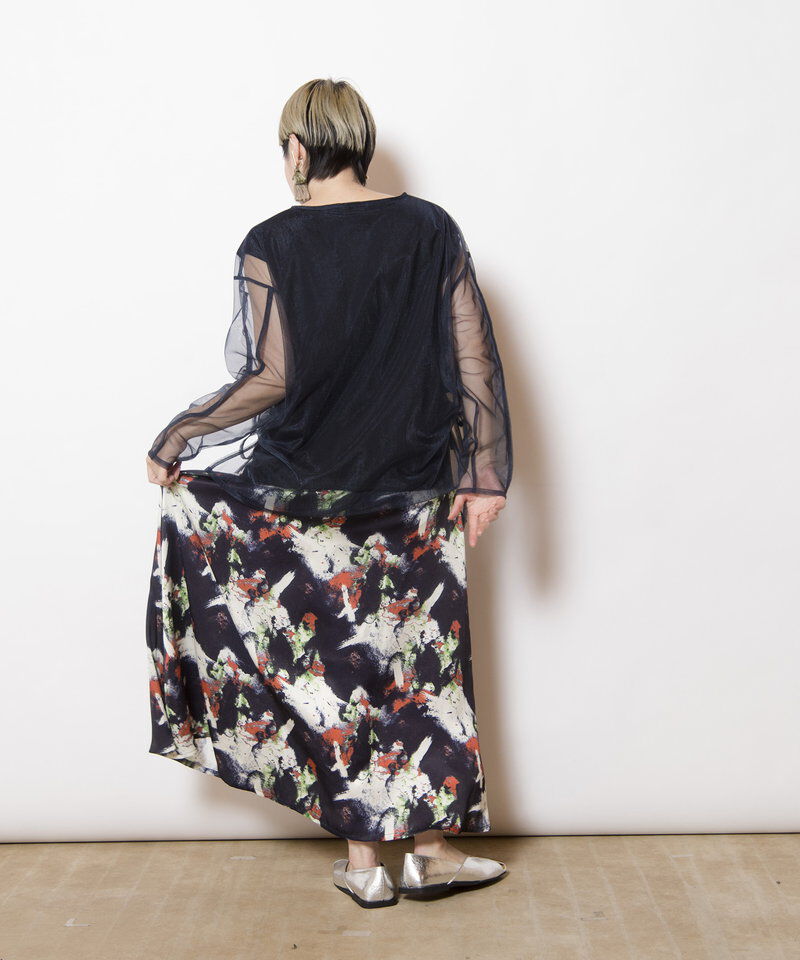  「プリントフレアースカート」|フレア|