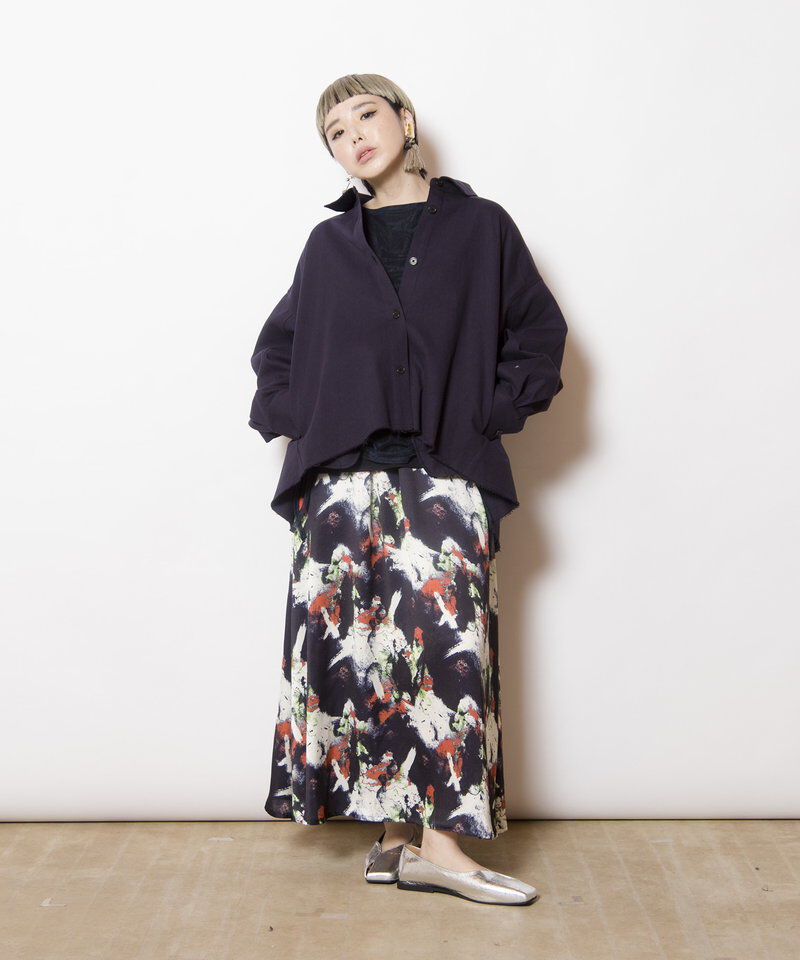  「プリントフレアースカート」|フレア|