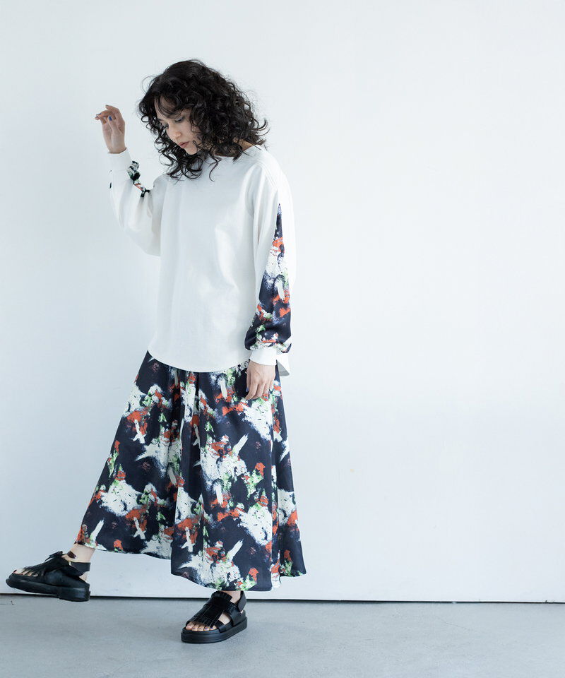  「プリントフレアースカート」|フレア|