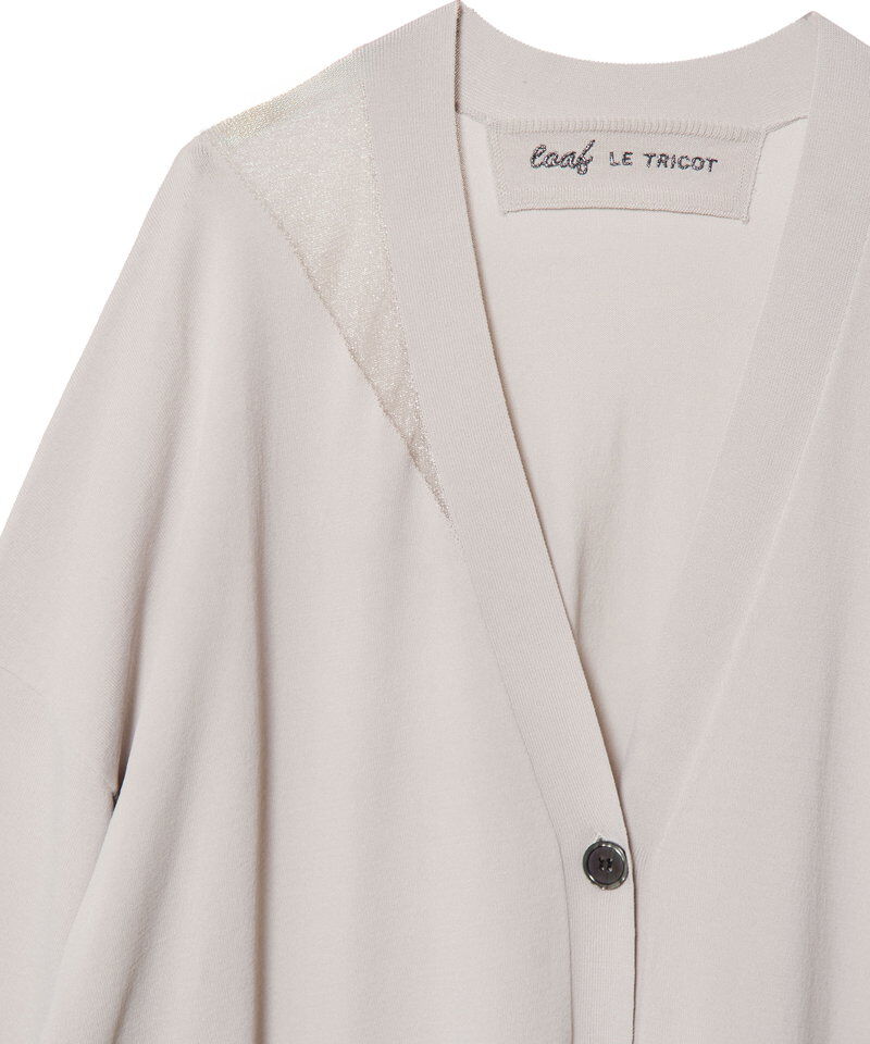  「シアー切替ニットカーディガン」|ニット・セーター|