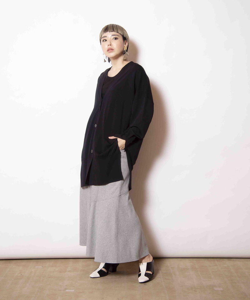  「シアー切替ニットカーディガン」|ニット・セーター|
