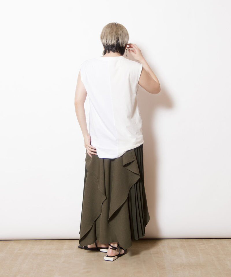  「プリーツ切替カスケードスカート」|スカート|