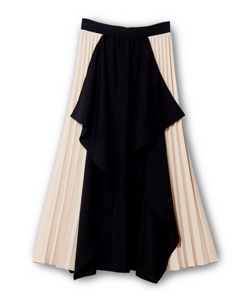  「プリーツ切替カスケードスカート」|スカート|