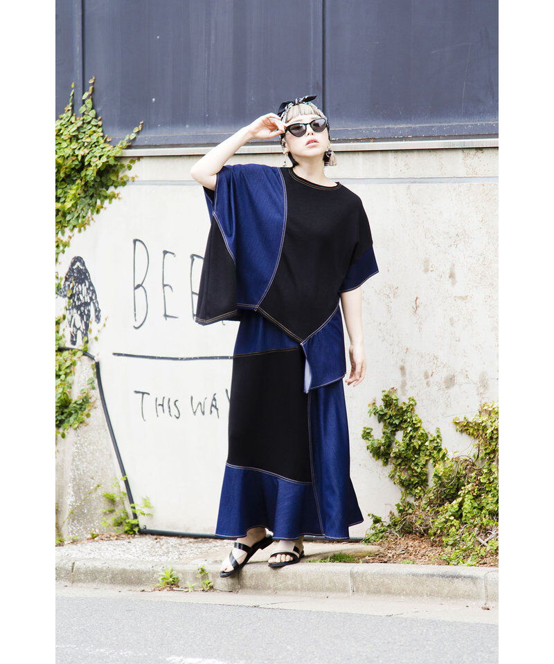  「切替フレアースカート」|フレア|