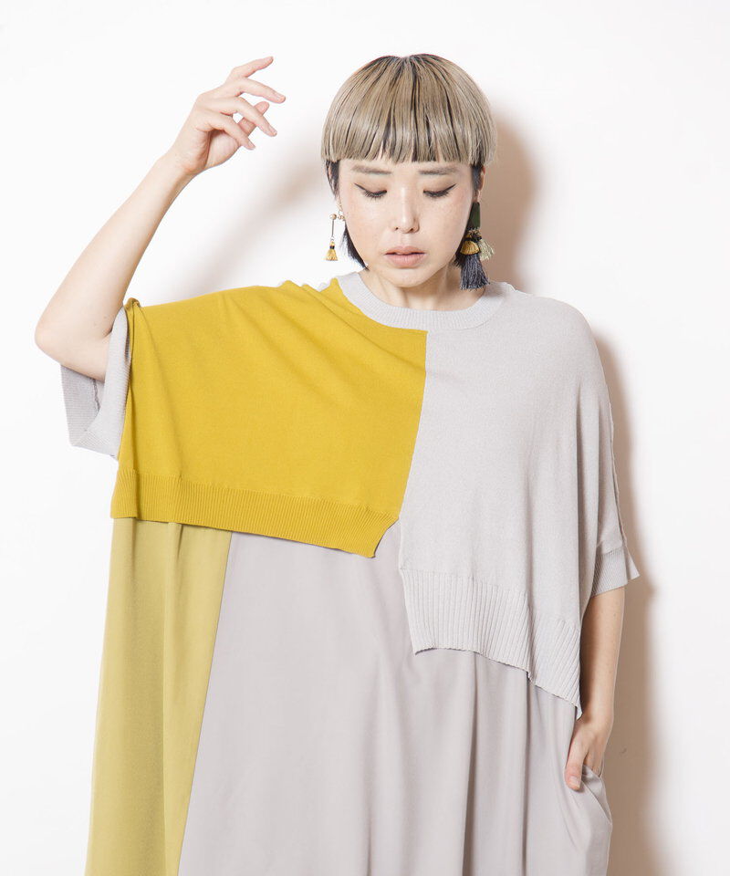  「2WAY切替ニットワンピース」|ワンピース|