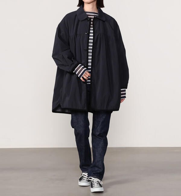 ORCIVAL「ORCIVAL | ツイル ギャザーコート WOMEN」|ステンカラーコート|