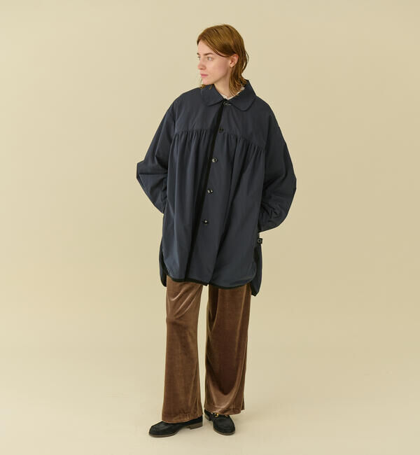 ORCIVAL「ORCIVAL | ツイル ギャザーコート WOMEN」|ステンカラーコート|
