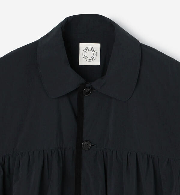 ORCIVAL「ORCIVAL | ツイル ギャザーコート WOMEN」|ステンカラーコート|