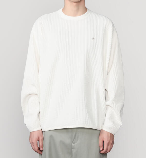 GYMPHLEX「Gymphlex | ワッフル クルーネック長袖プルオーバー MEN」|Tシャツ・カットソー|