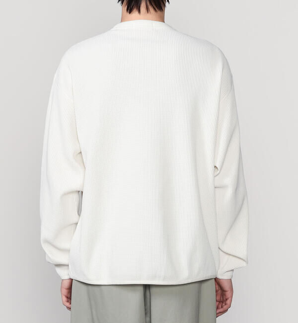 GYMPHLEX「Gymphlex | ワッフル クルーネック長袖プルオーバー MEN」|Tシャツ・カットソー|