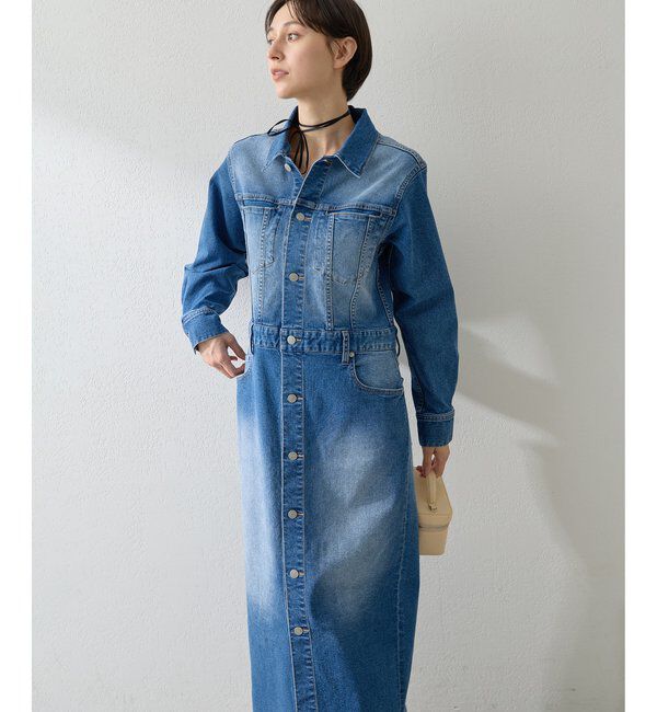  「ストレッチデニムワンピース」|ワンピース|
