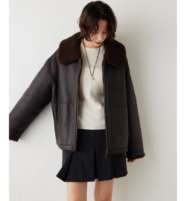 GEMINI「【GEMINI】ムートンブルゾンコート」|ブルゾン・スタジャン|