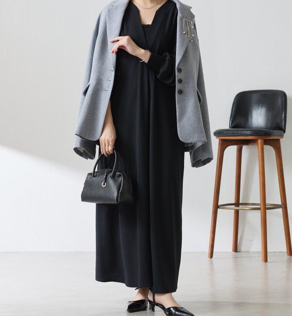  「ジャージVネックワンピース/セレモニー」|ワンピース|