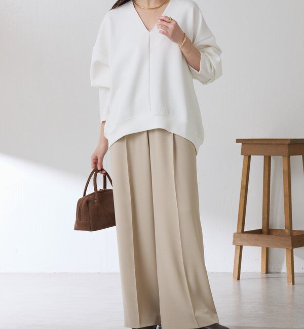  「ポンチＶカットプルオーバー」|Tシャツ・カットソー|