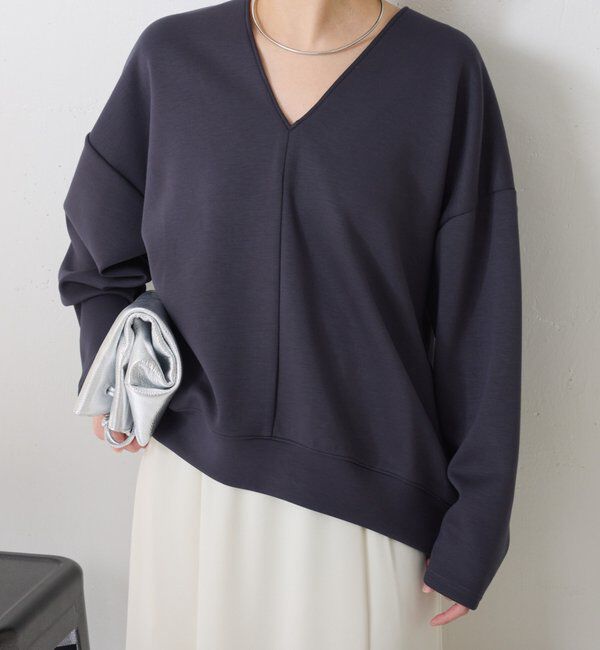  「ポンチＶカットプルオーバー」|Tシャツ・カットソー|