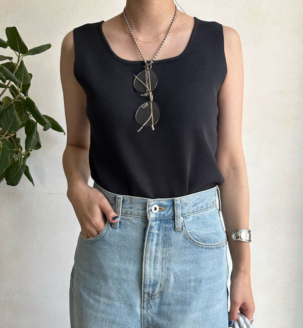  「スクエアニットタンク」|ニット・セーター|