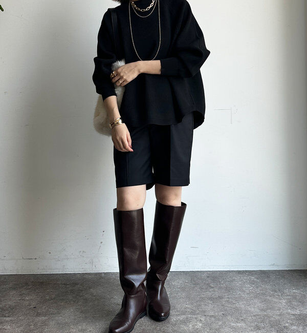  「折り返しカラーベルトショートパンツ」|チノ|