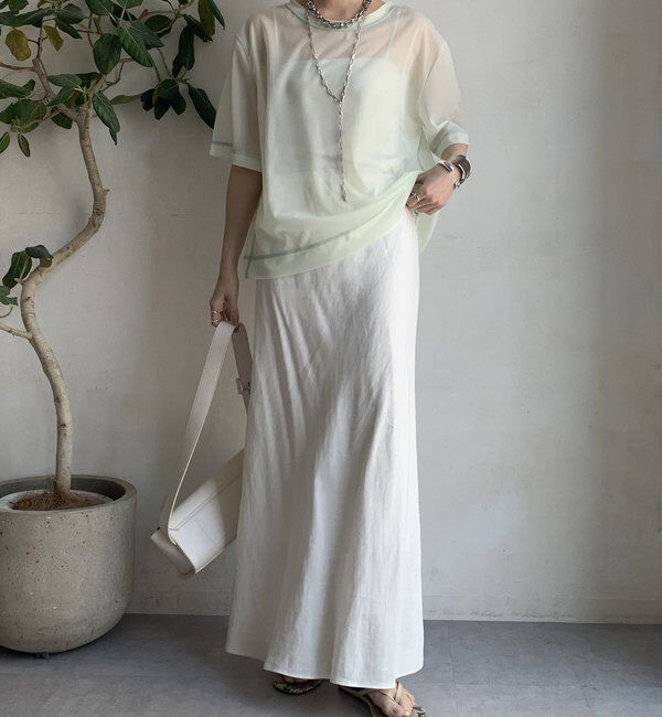  「トリコットオーガンジーTEE」|Tシャツ・カットソー|