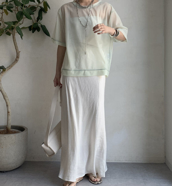  「トリコットオーガンジーTEE」|Tシャツ・カットソー|