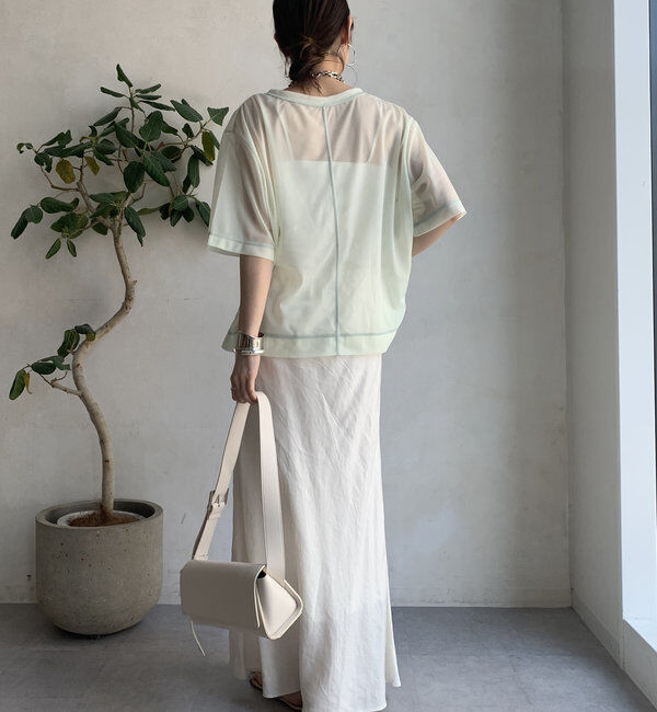  「トリコットオーガンジーTEE」|Tシャツ・カットソー|