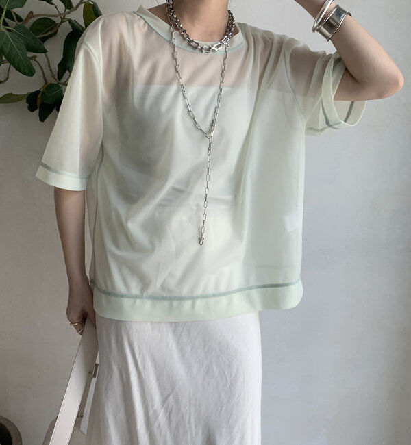  「トリコットオーガンジーTEE」|Tシャツ・カットソー|