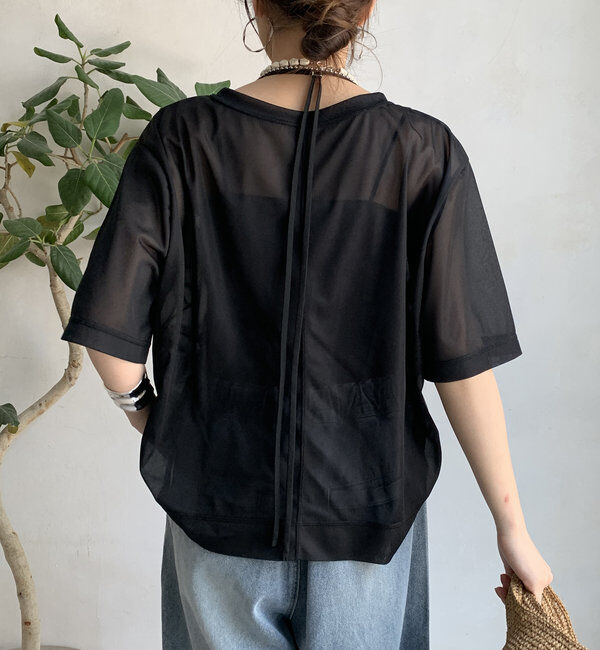  「トリコットオーガンジーTEE」|Tシャツ・カットソー|