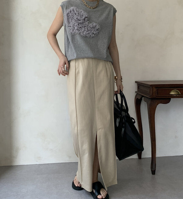  「3DチュールモチーフTEE」|Tシャツ・カットソー|