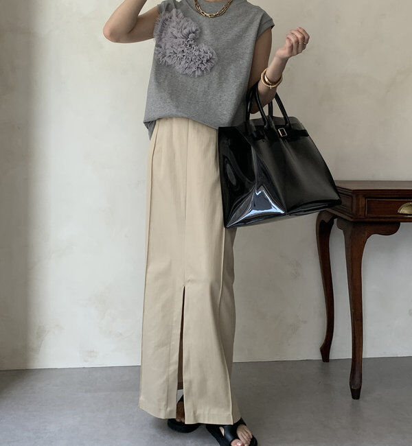  「3DチュールモチーフTEE」|Tシャツ・カットソー|