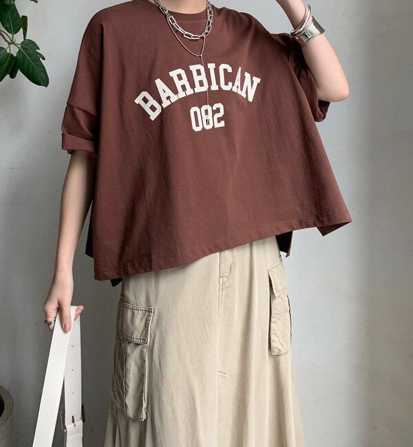  「【WEB限定】カレッジロゴTEE」|Tシャツ・カットソー|ブラウン