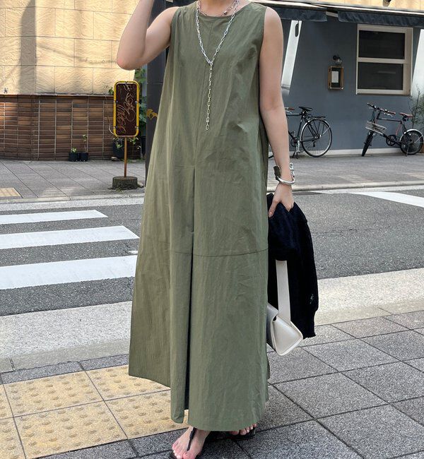  「【WEB限定】深タックデザインドレス」|ワンピース|