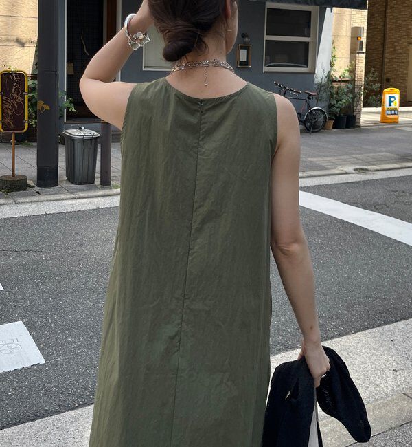  「【WEB限定】深タックデザインドレス」|ワンピース|