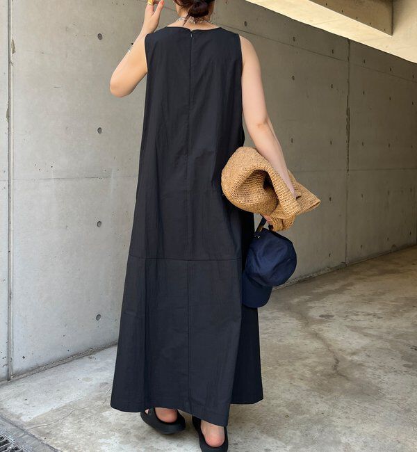  「【WEB限定】深タックデザインドレス」|ワンピース|