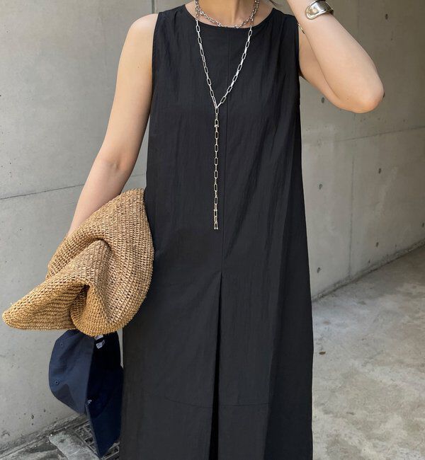  「【WEB限定】深タックデザインドレス」|ワンピース|