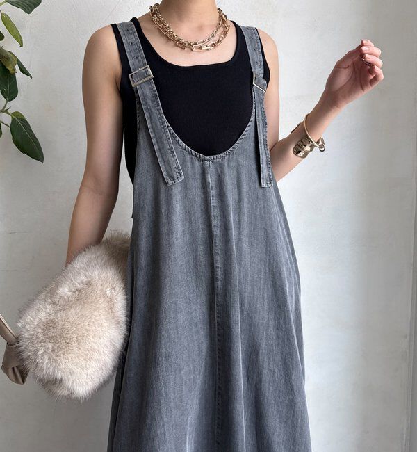  「【WEB限定】リヨセルデニム前後2WAYジャンスカ」|ワンピース|