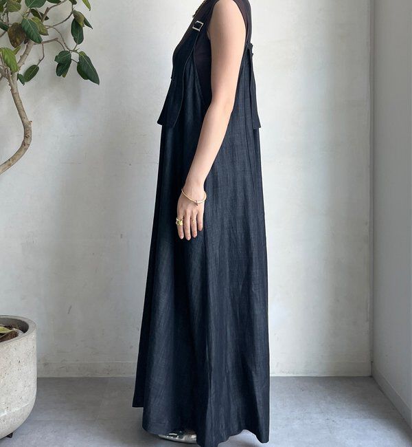  「【WEB限定】リヨセルデニム前後2WAYジャンスカ」|ワンピース|