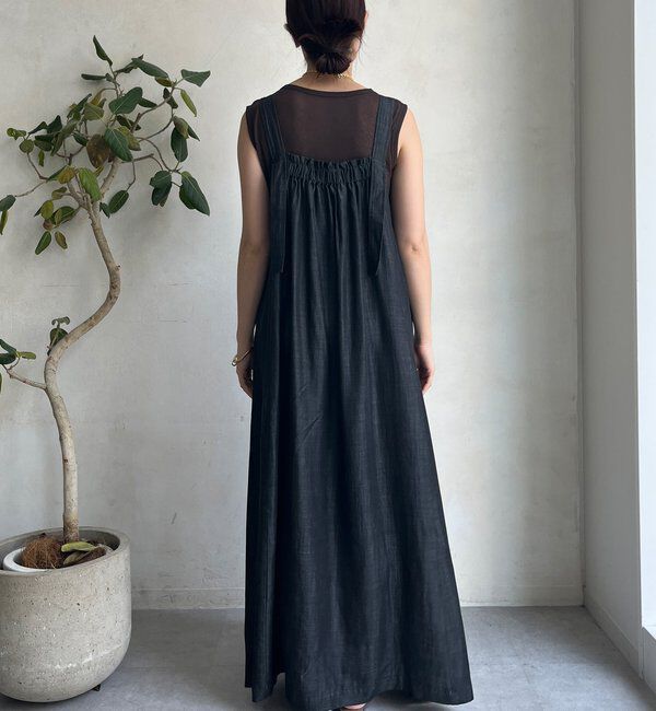  「【WEB限定】リヨセルデニム前後2WAYジャンスカ」|ワンピース|