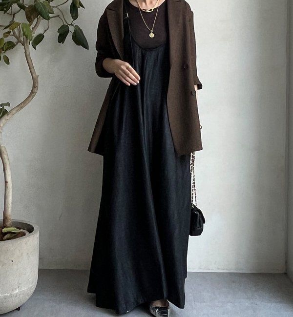  「【WEB限定】リヨセルデニム前後2WAYジャンスカ」|ワンピース|