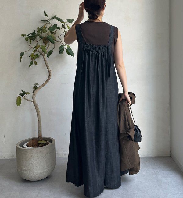  「【WEB限定】リヨセルデニム前後2WAYジャンスカ」|ワンピース|