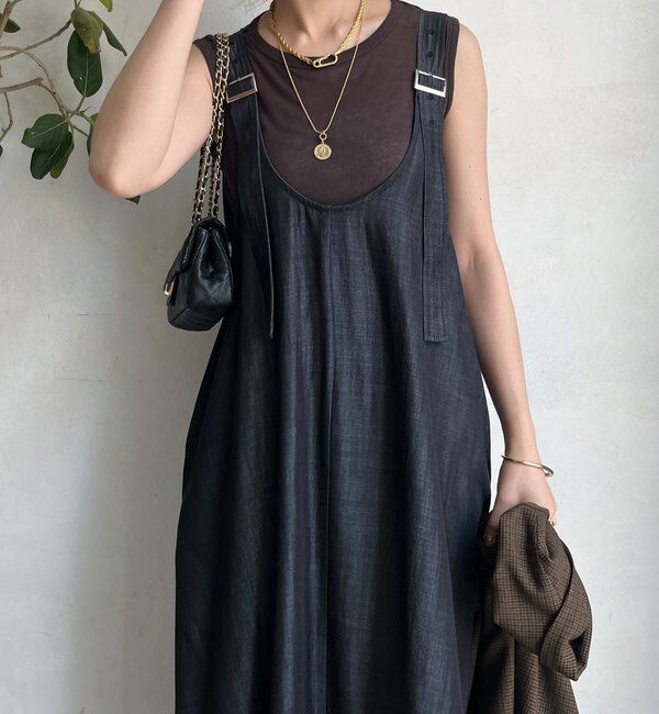  「【WEB限定】リヨセルデニム前後2WAYジャンスカ」|ワンピース|