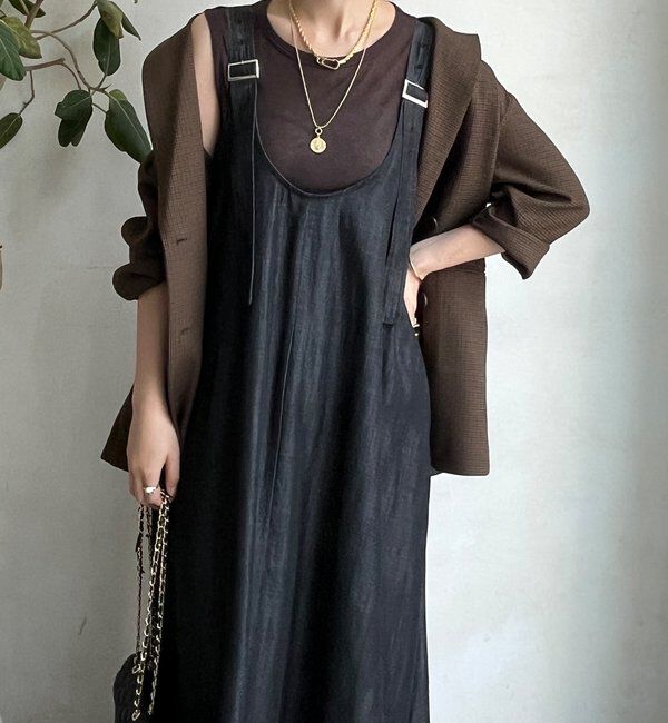  「【WEB限定】リヨセルデニム前後2WAYジャンスカ」|ワンピース|