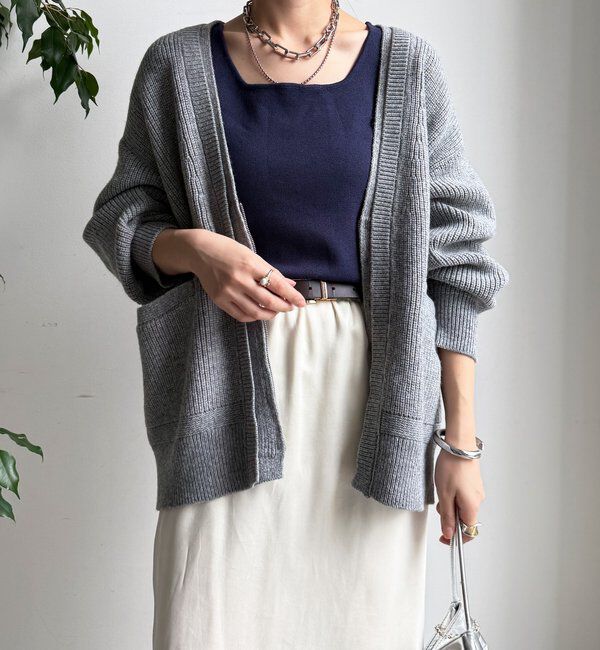  「ジップニットカーディガン」|カーディガン|