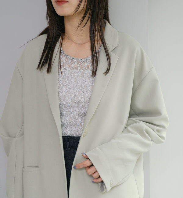  「【裏地あり/デザイン袖】デザインオーバージャケット」|ブルゾン・スタジャン|