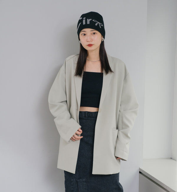  「【裏地あり/デザイン袖】デザインオーバージャケット」|ブルゾン・スタジャン|