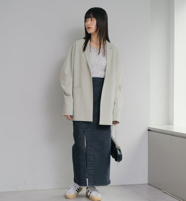  「【裏地あり/デザイン袖】デザインオーバージャケット」|ブルゾン・スタジャン|