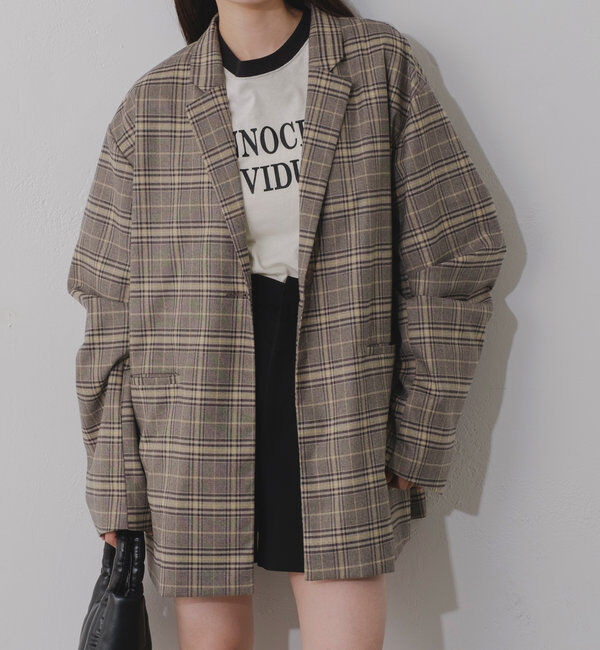  「【裏地あり/デザイン袖】デザインオーバージャケット」|ブルゾン・スタジャン|