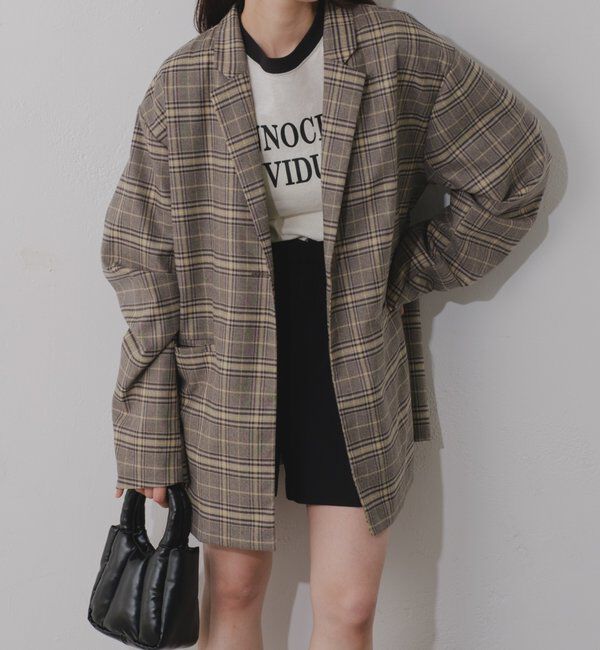  「【裏地あり/デザイン袖】デザインオーバージャケット」|ブルゾン・スタジャン|