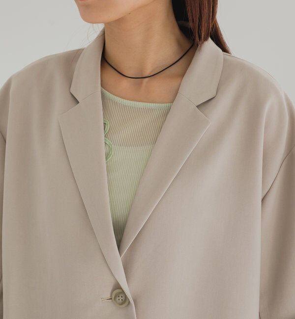  「【裏地あり/デザイン袖】デザインオーバージャケット」|ブルゾン・スタジャン|