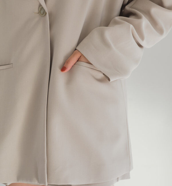  「【裏地あり/デザイン袖】デザインオーバージャケット」|ブルゾン・スタジャン|